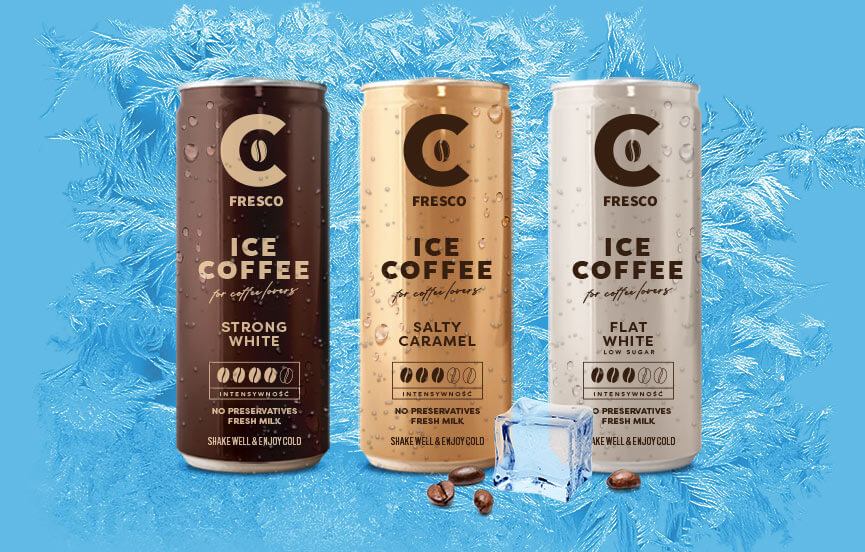 Fresco ICE COFFEE - kreacja marki I projekty opakowań